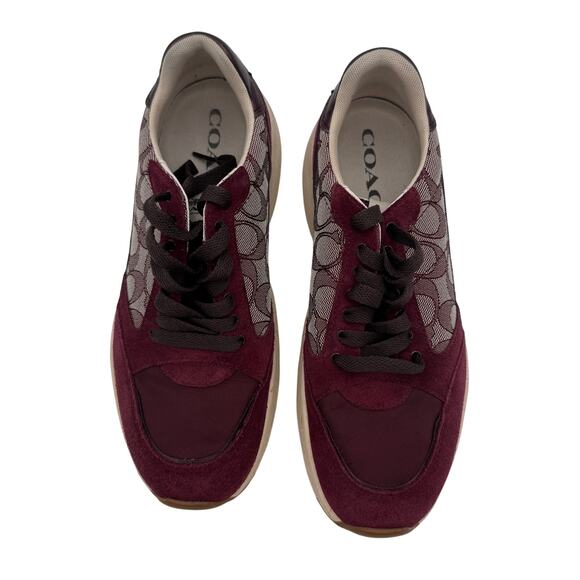 Coach Canvas Logo Suede Lace Up Sneaker FG5057 Shoes Women’s Size 9.5B - Picture 3 of 8